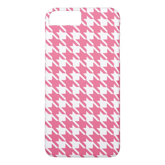 Rosa Houndstooth iPhone 7 Plus Fodral Case-Mate iPhone Skal (Baksida)