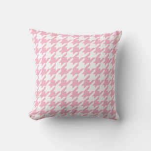 Rosa Houndstooth Kudde