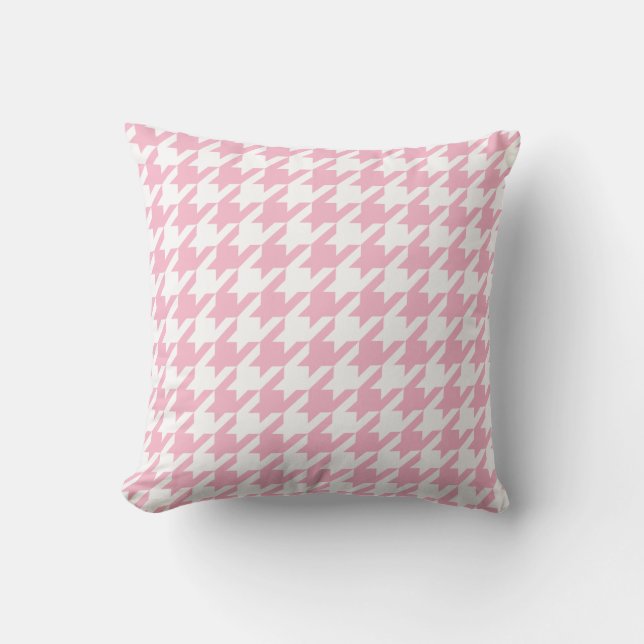 Rosa Houndstooth Kudde (Framsida)