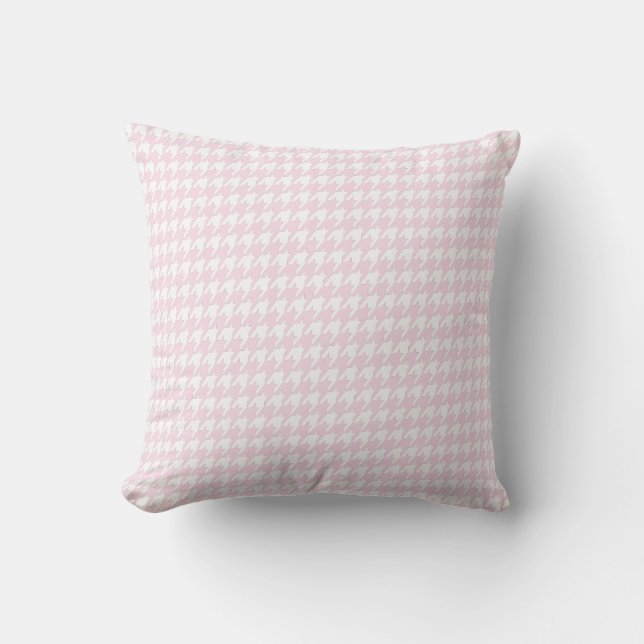 Rosa Houndstooth Mönster Dekorativ kudde (Framsida)
