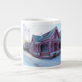 Rosa House i Snö - Martha's Vineyard Jumbo Mugg