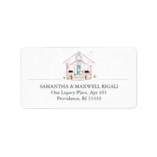 Rosa House-Returetiketter Adressetikett