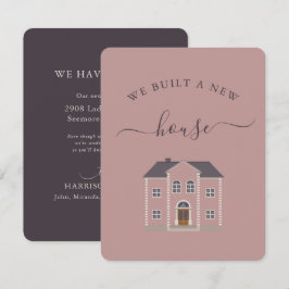 Rosa House Vi Byggde ett nytt meddelande från huse