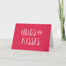 Rosa Hugs och Kisses | Hörn | Alla hjärtans dag Helgkort