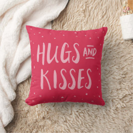 Rosa Hugs och Kisses | Hörn | Alla hjärtans dag Kudde