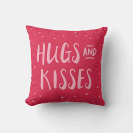 Rosa Hugs och Kisses | Hörn | Alla hjärtans dag Kudde