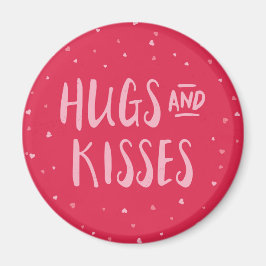 Rosa Hugs och Kisses | Hörn | Alla hjärtans dag Magnet