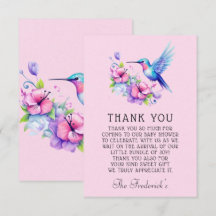 Rosa Hummingbird Baby Shower Tack