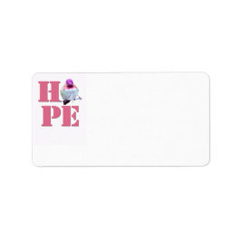 Rosa Hummingbird HOPE Adressetiketter