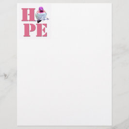 Rosa Hummingbird HOPE Letterhead Stationery Brevhuvud