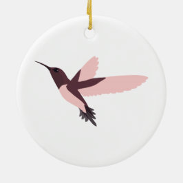 Rosa Hummingbird Julgransprydnad Keramik