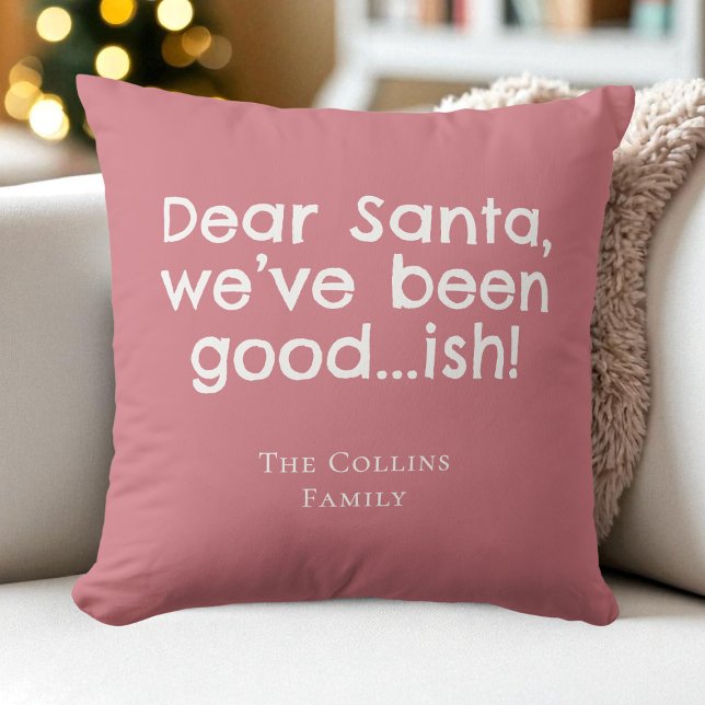 Rosa Humor Bäste Santa Roligt Citat Den fantastisk Kudde (Pink Humor Dear Santa Fun Quote Funny Christmas Throw Pillow)