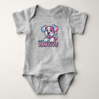 Rosa Hund Animerad Baby Bodykostym T Shirt