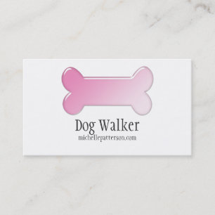 Rosa Hund Bone Affärskort Design 2 Visitkort