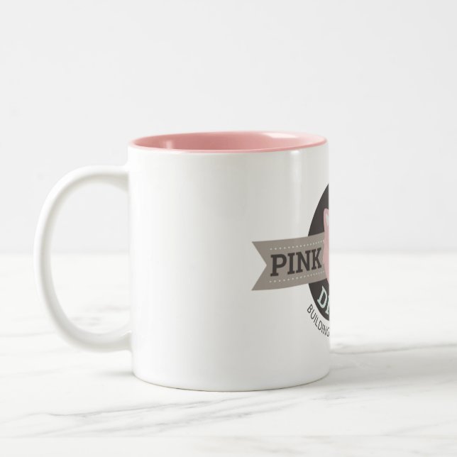 Rosa Hund Digital Rosa Kaffemugg (Vänster)