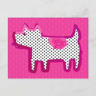 "rosa hund" digitalmålning vykort