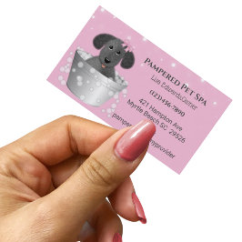 Rosa Hund Grooming Hund Spa-avtalskort Tidsbeställning Kort