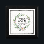 Rosa Hund-ro Vattenfärger Flowers Utandning Minnesask<br><div class="desc">Vattenfärgers rosa och grönt hund-ro blommor,  anpassade bröllop monogram.</div>