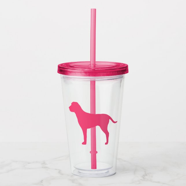 Rosa hund take away mugg (Framsida)