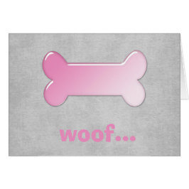 Rosa hundben *Voff* Tom välkomstkort 2 Hälsningskort