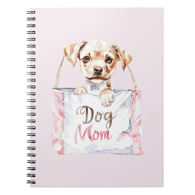 Rosa Hundmamma Väska Anteckningsbok (Framsidan)