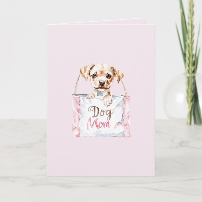 Rosa Hundmamma Väska Kort (Framsida)