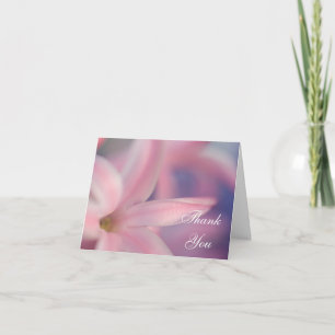 Rosa Hyacint Flowers Bröllop Bridesmaid Tack Kort