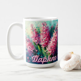 Rosa Hyacinter Hyacint Blommig Personlig Kaffemugg