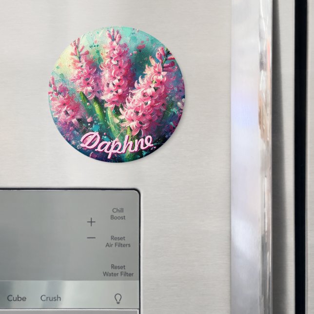 Rosa Hyacinter Hyacint Blommig Personlig Magnet (In Situ (Fridge))
