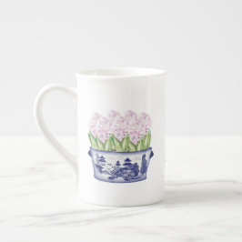 Rosa hyacinter i Chinoiseriekruka Benporslin Mugg