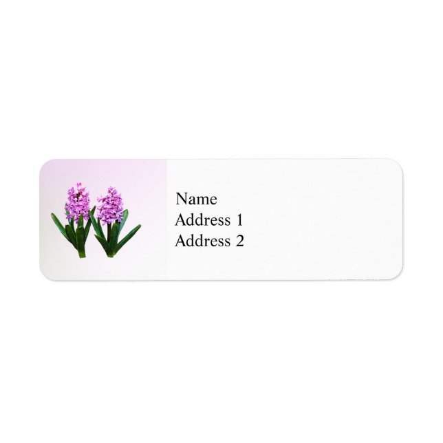Rosa Hyacinth Duo Returadress Etikett (Framsidan)