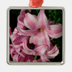 Rosa Hyacinth Vår Blommigt Julgransprydnad Metall