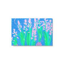 Rosa Hyacinths Vår blommor Blommigt Art Painting