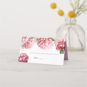 Rosa Hydrangea Bible Bok Bröllop Bord Placeringskort