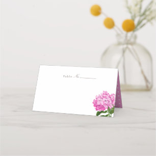 Rosa Hydrangea Blanka platskort Placeringskort