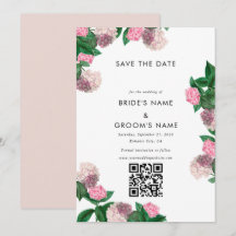 Rosa Hydrangea Blommig Grönska Modern Bröllop