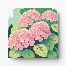 Rosa Hydrangea Blommig Konstmålning