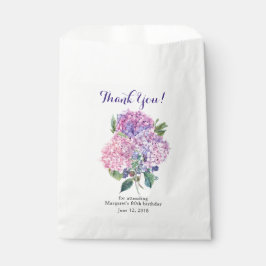 Rosa Hydrangea Blommigt 80:e födelsedag Tack