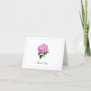 Rosa Hydrangea Bloom Traditionellt tackkort