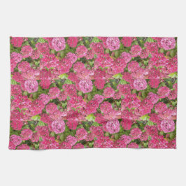 Rosa Hydrangea Blooms Blommönster Kitchen Towel Kökshandduk