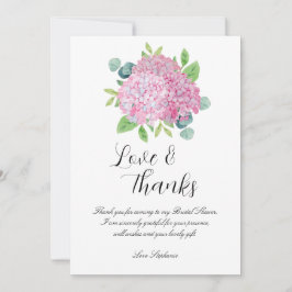 Rosa Hydrangea Botanisk Möhippa Tack Kort