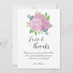 Rosa Hydrangea Botanisk Möhippa Tack Kort
