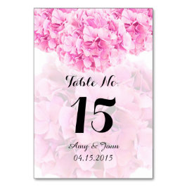 Rosa hydrangea bröllop bordsnummer hydrangea1