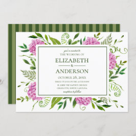 Rosa Hydrangea Bröllop Inbjudningar