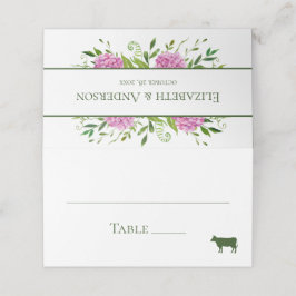 Rosa Hydrangea Bröllop Placeringskort