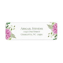 Rosa Hydrangea Bröllop Returadress