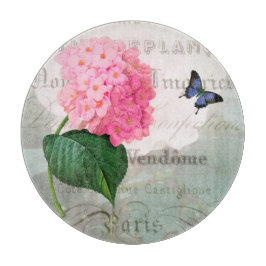Rosa Hydrangea Decorative Glass Caking board