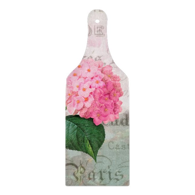 Rosa Hydrangea Decorative Glass Caking board (Framsidan)