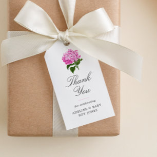 Rosa Hydrangea Elegant Baby Shower Tack Kort
