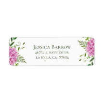 Rosa Hydrangea Flick Babyshower Returadress
